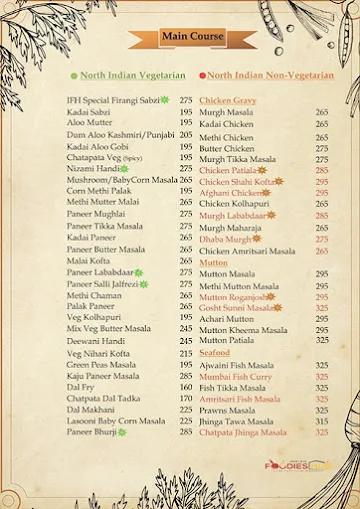 Indian Foodies Hub menu 