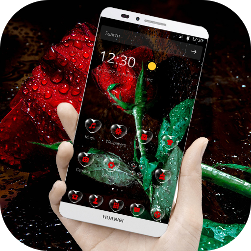 Valentine Love Rose Drop Theme