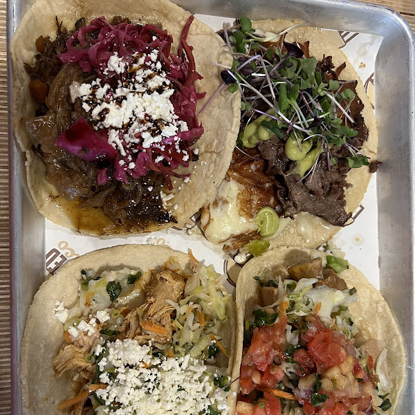 Some of the tacos on the gluten free menu