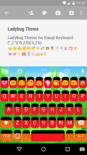 Ladybug Emoji Keyboard Theme