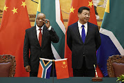 President Jacob Zuma with Chinese President Xi Jinping during a visit to Beijing in 2014.