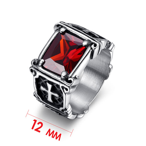 Title 2, Mens Ring Red Black Inlaid Zirconium Titanium ...