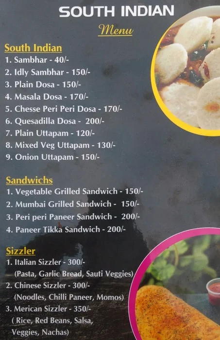 Bindaas Bol menu 