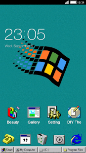 play Windroid Theme for windows 95 PC Computer Launcher on pc & mac