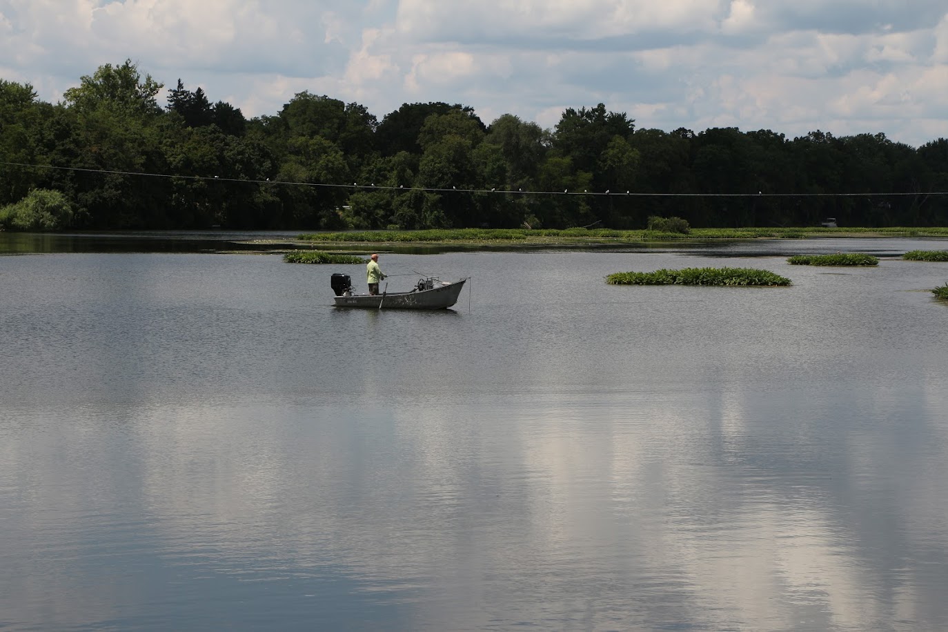 Lowell, visser op de Flat River