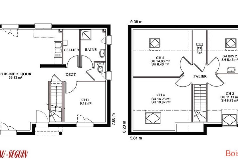  Vente Terrain + Maison - Terrain : 833m² - Maison : 97m² à Ciry-Salsogne (02220) 