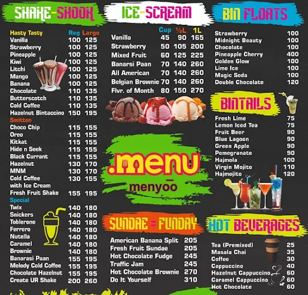 Bintang Sweet Thrills menu 