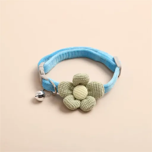 Cat Collar Multicolor Cute Flower Pet Cat Collar Cat Collar Cute Cartoon Flower Bell Collar Cat Necklace Puppy Dog Suppl