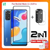 Combo Kính Cường Lực Xiaomi Redmi Note 12 Note 11 11S Note 11 Pro Note 10 10S Note 10 Pro Full Màn + Dán Bảo Vệ Camera