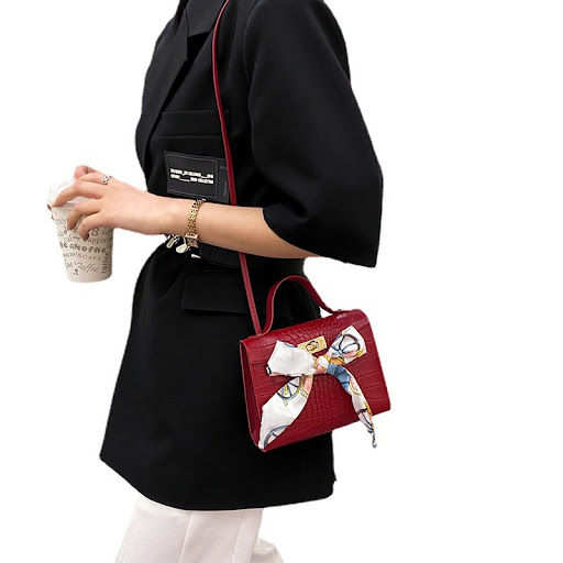 Title 4, Trendy and Simple Silk Scarf Mobile Phone Kelly...