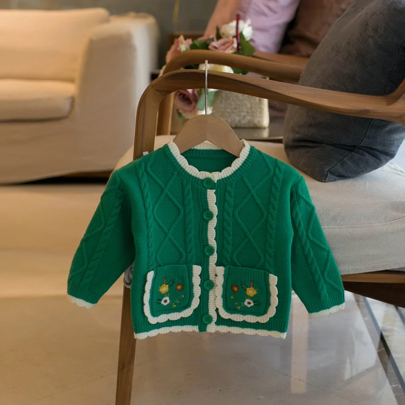 Title 8, Meisjes cardigan met ronde hals en zak, comfort...