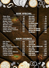 Miss India Restaurant menu 2