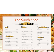 The South Zone menu 1