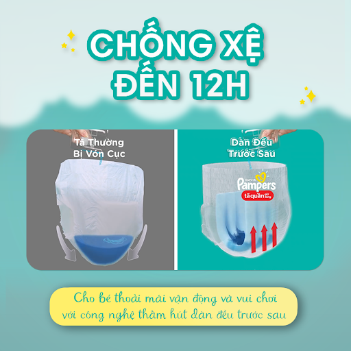 Thùng 3 gói Tã quần Pampers giữ dáng XL32x3 cho bé 12-17kg (size XL -96 miếng)