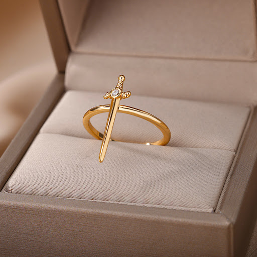 Title 4, Cross Zircon Ring Female Hip Hop. Sparkling jew...