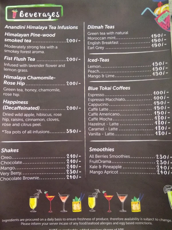 Cafe Culture menu 