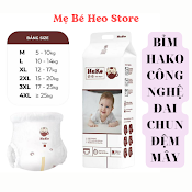 Tã Quần Hako Công Nghệ Đai Chun Đệm Mây, Form Bo Mông Bịch 50 Miếng Size M - 4Xl