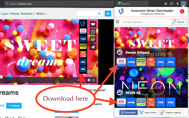 Osupljiv Vimeo Downloader