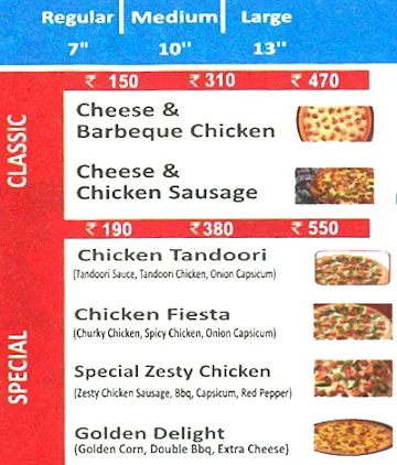 Da Pizza Makers menu 