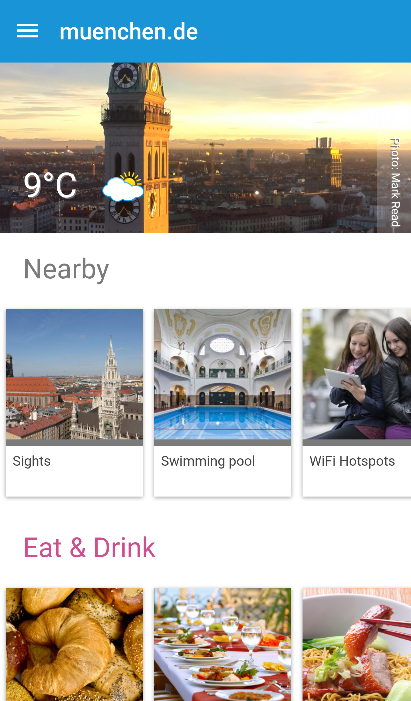 Android application Munich App screenshort