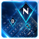 Cover Image of Unduh Blue Black Laser Keyboard 10001003 APK