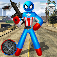 Capitaine Spider American Stickman Rope Hero Mafia