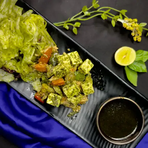 Veggie Nutty Salad With Lemon Basil Dressing