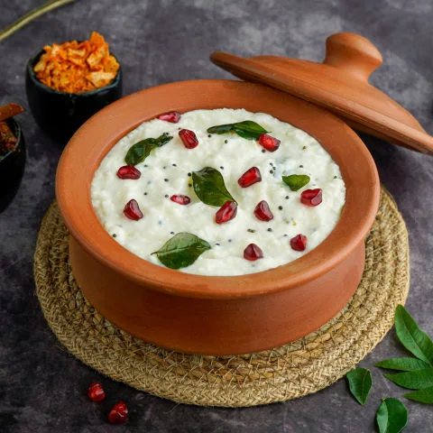 Millet Curd Rice With Pomegranate