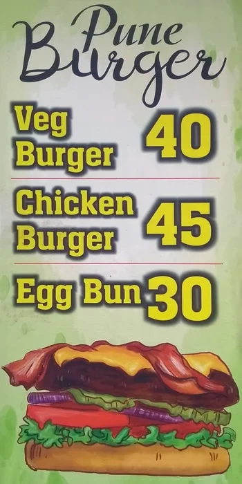 Pune Coffee & Burger menu 