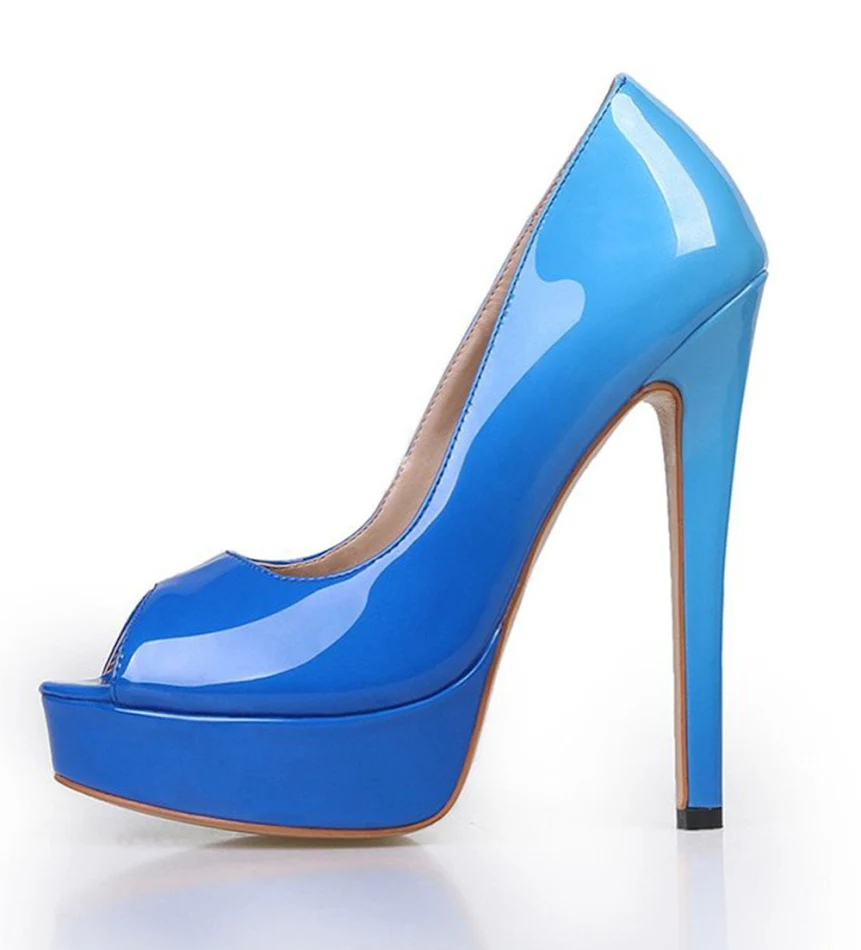 Europese station vismond gradient kleur water tafel super hoge hak dames enkele schoenen AliExpress voor een modieuze uitstraling.