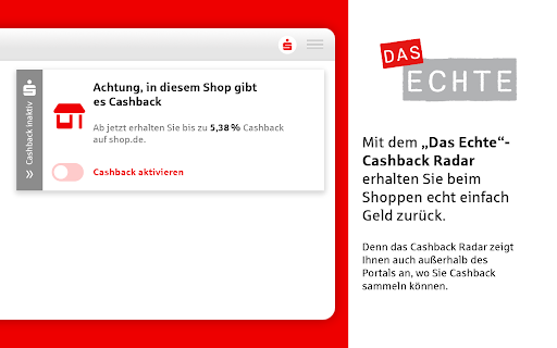 "Das Echte"-Cashback Radar