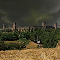 "Però che come sulla cerchia tonda Monteriggion di torri si corona,....Inferno, XXXI di 