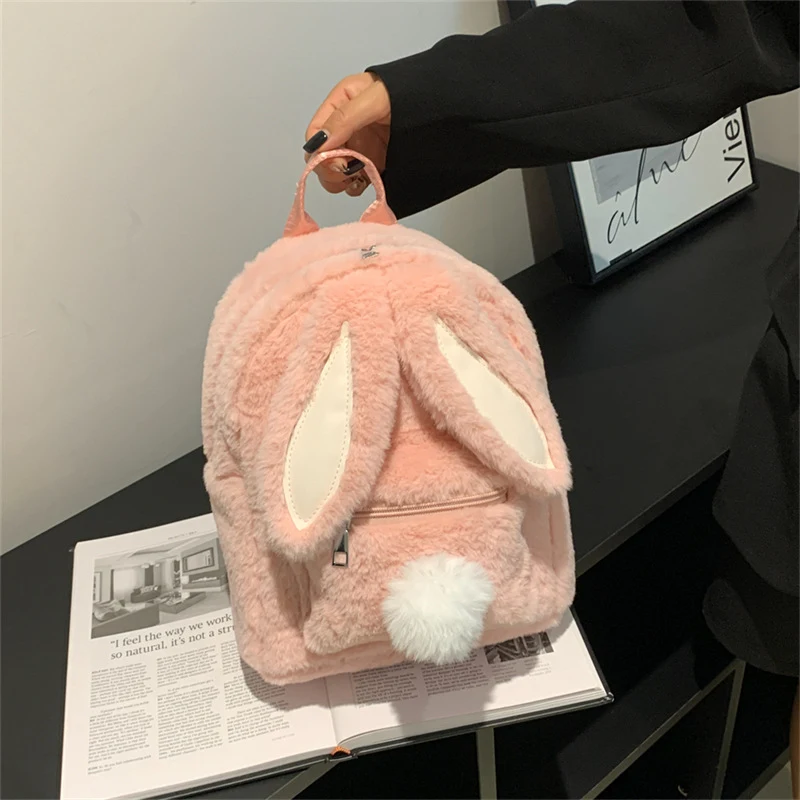 Mini Sac à Dos Mode pour Femme avec Oreilles de Lapin Sac Enfant Mignon Idéal pour l'École et les Sorties Style Tendance Confortable et Pratique