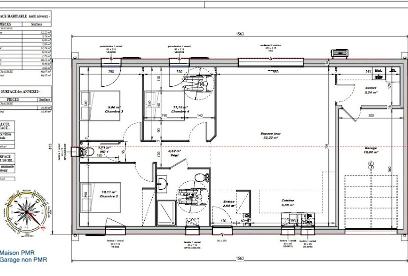  Vente Terrain + Maison - Terrain : 517m² - Maison : 90m² à Cognac (16100) 