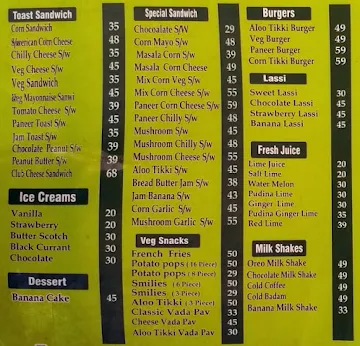 Chai Mane menu 