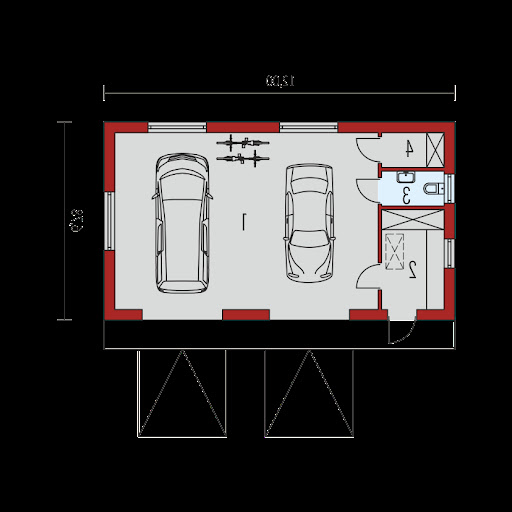 Garaż G22 01 - Rzut Parter