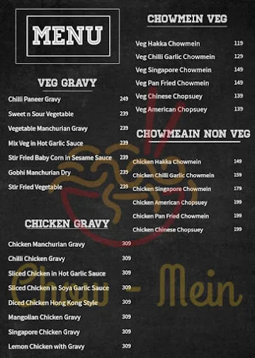 Chow - Mein menu 