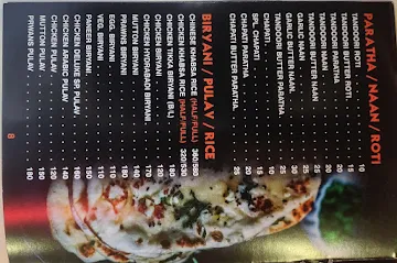 Deluxe Restaurant menu 