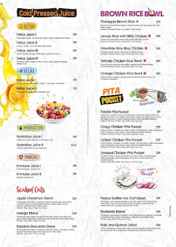 Salad Company menu 