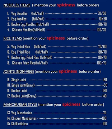 Skml Fast Foods Centre menu 