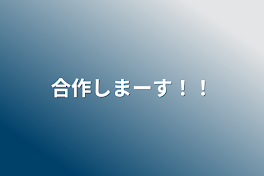 合作しまーす！！