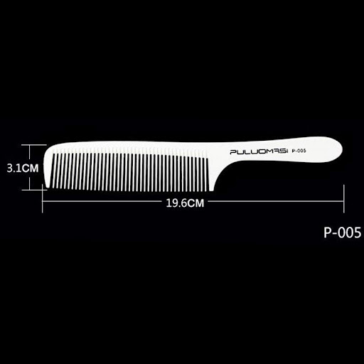 Title 2, Hairdressing tip comb for precise hair sectioni...