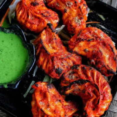 Chicken Tandoori Momos With House Momos Chilli Dip And Mayonnaise Dip