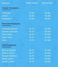 Frosty Bucket Ice Cream menu 1