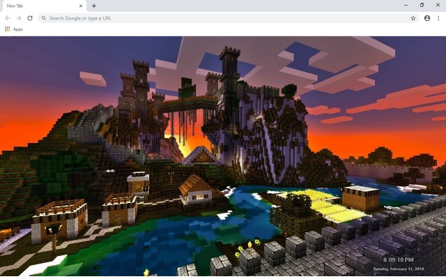 Minecraft HD New Tab & Wallpapers Collection