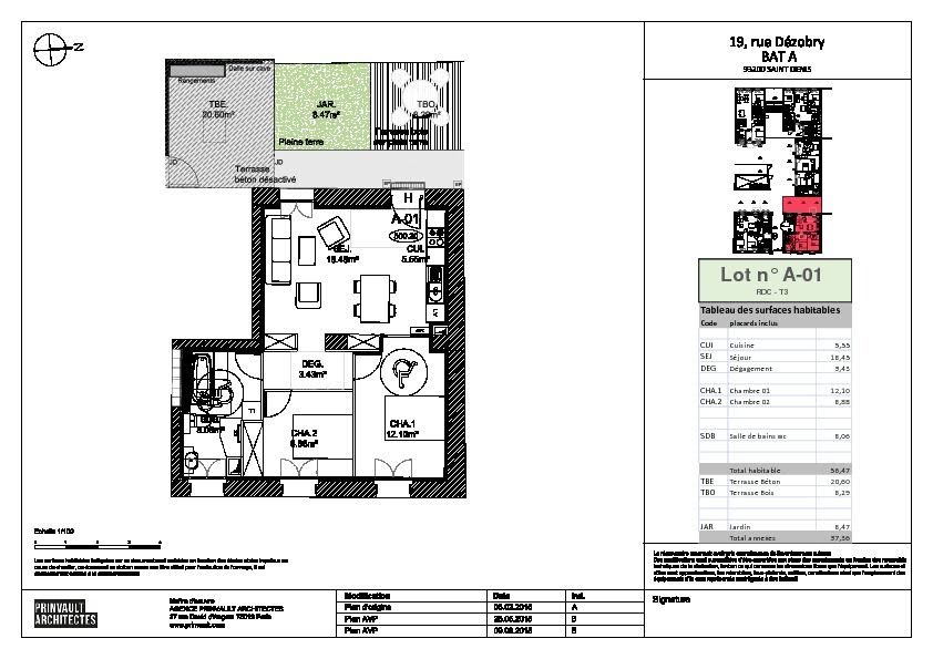 Vente appartement 3 pièces 56 m² à Saint-Denis (93200), 211 000 €