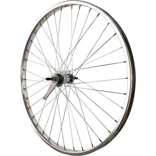 Sta-Tru Rear Wheel 26 inch Silver Coaster Brake Steel Rim with Bolt-on Axle 36 Spokes Include Axle Nuts