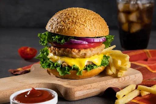 Classic Cheese And Chicken Burger