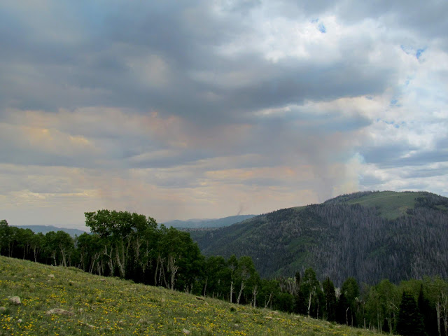 Smoke above East Mountain