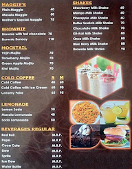 Brother's Cafe menu 3